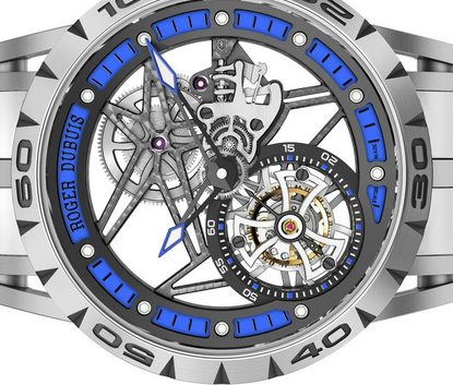 UK Roger Dubuis Excalibur Spider Skeleton Flying Tourbillon 45MM Replica Watches