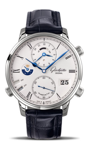 New Silver Dials Glashutte Original Senator Cosmopolite Fake Watches Especially For Travelers