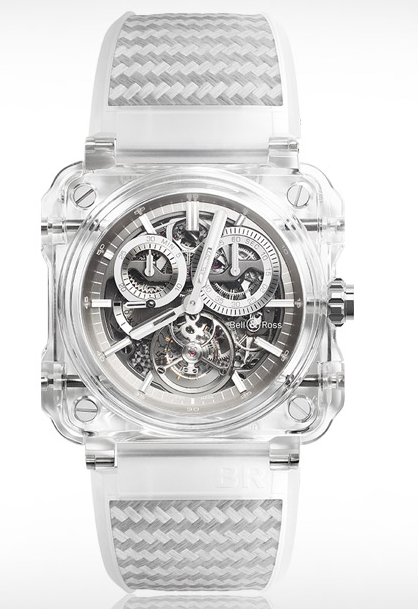 Magic Skeleton Dials Bell & Ross BR-X1 Chronograph Tourbillon Sapphire Fake Watches